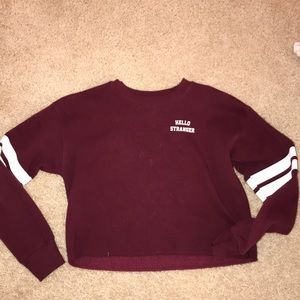 Cropped sweatshirt burgundy Forever 21